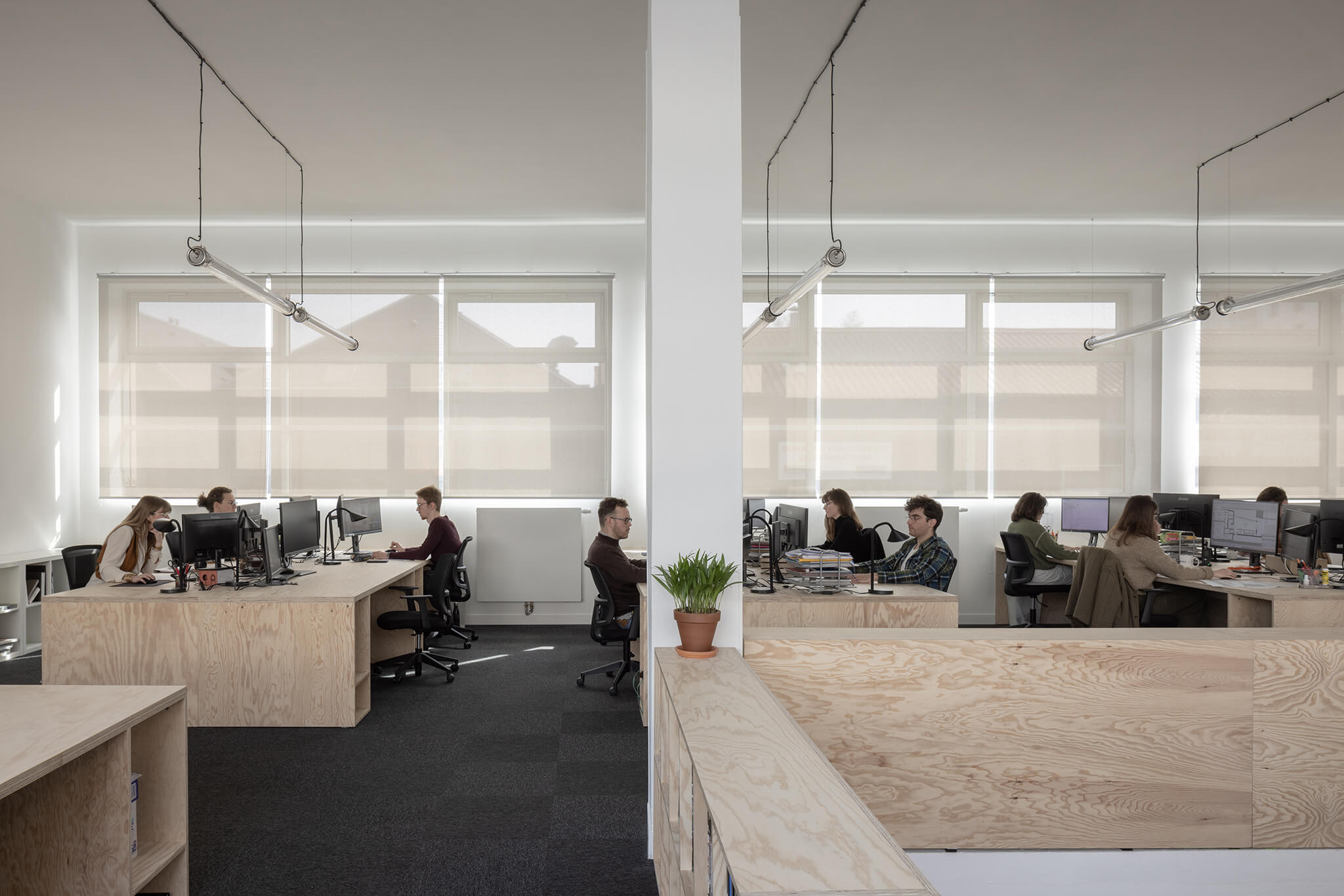 Photographie de l'intérieur de l'agence ACAU Architectes